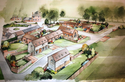 Ellerton Grange Barns - Artists Impression of Devlopment see more information at ellertongrangebarns.com